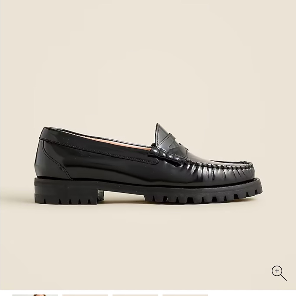 New Winona lug-sole penny loafers in spazzolato leather, size 6.5
